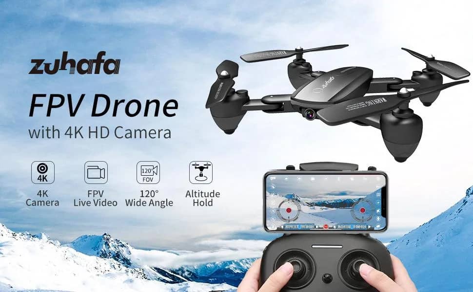 Zuhafa T5 4K FPV cheap drones with long flight times